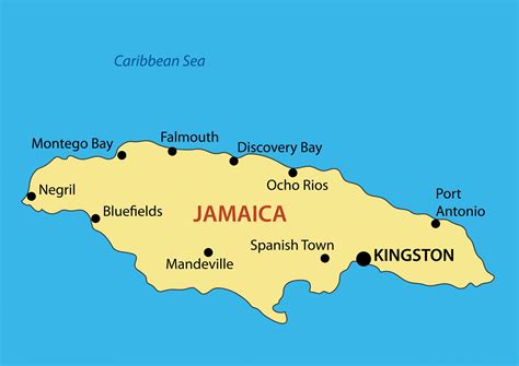 map of Jamaica